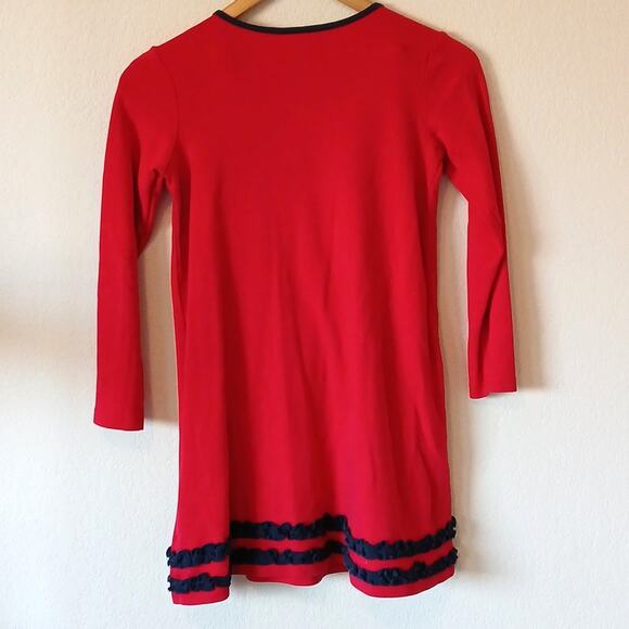 Hanna Andersson Red Abstract Stitched Dress 10 Yrs - Picture 2 of 6